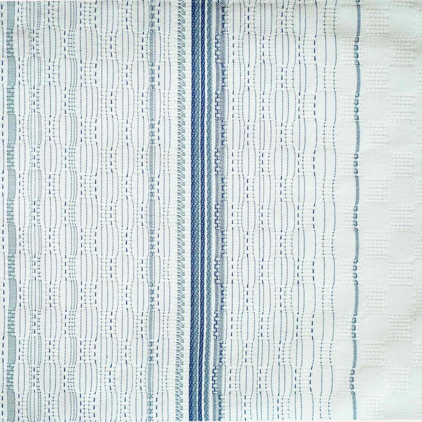 Blue stripe white background lumbar cushion.