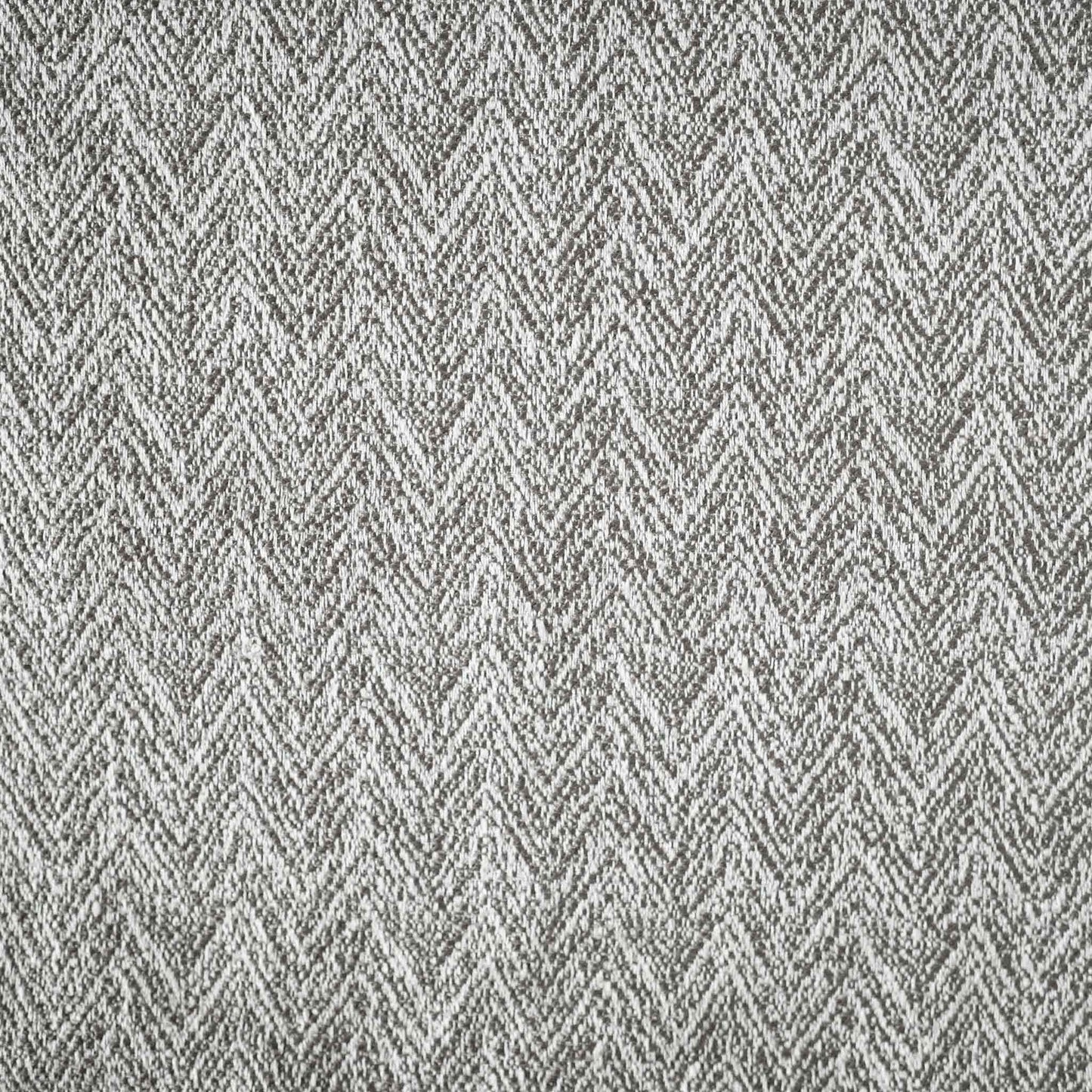 Elegant herringbone linen-cotton broadside cushion cover in a sophisticated off-white design.