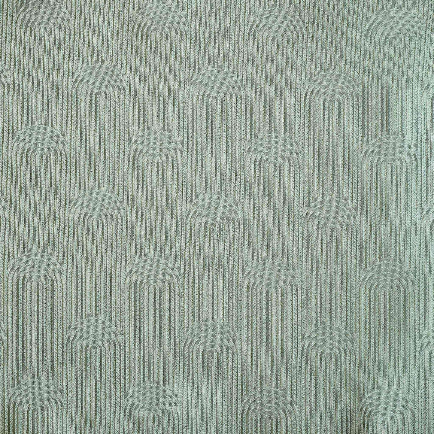 Mint green cushion cover with semi-curved texture and white wrapped edge.