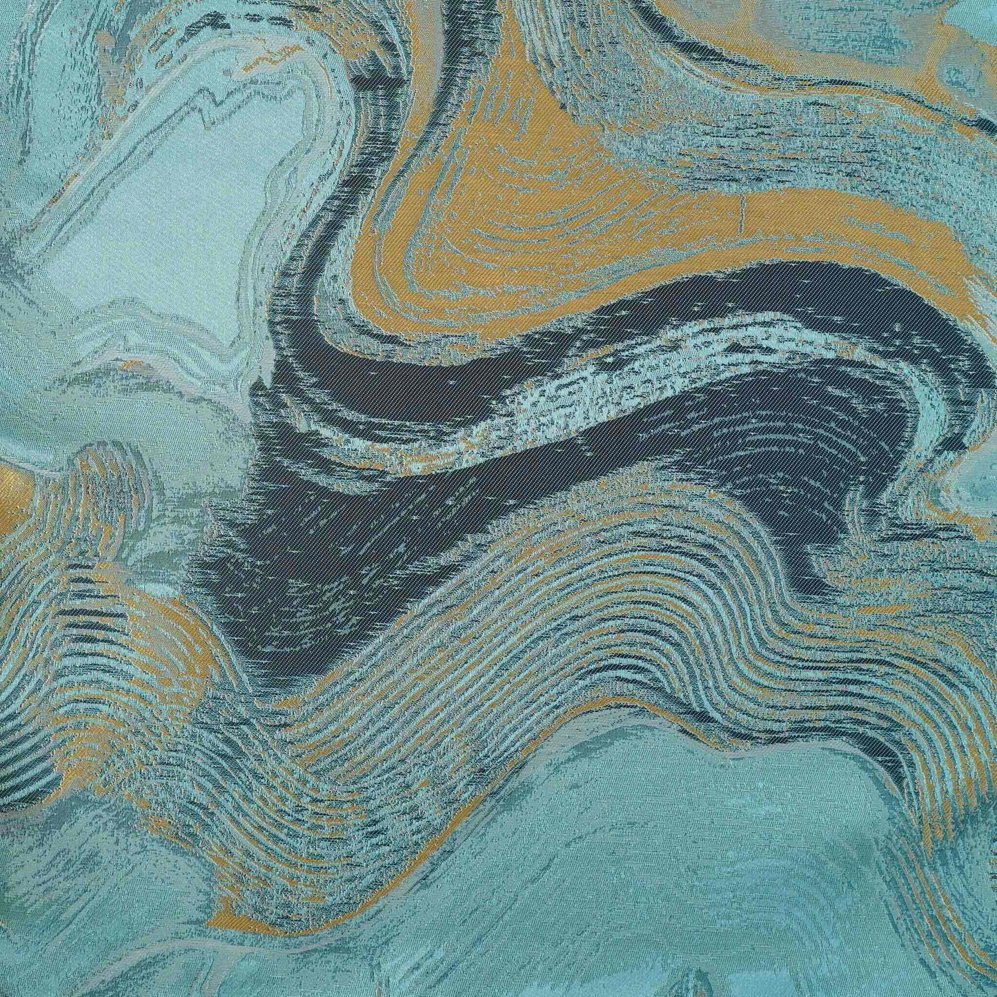 Modern green and gold abstract marble pattern cushion cover.