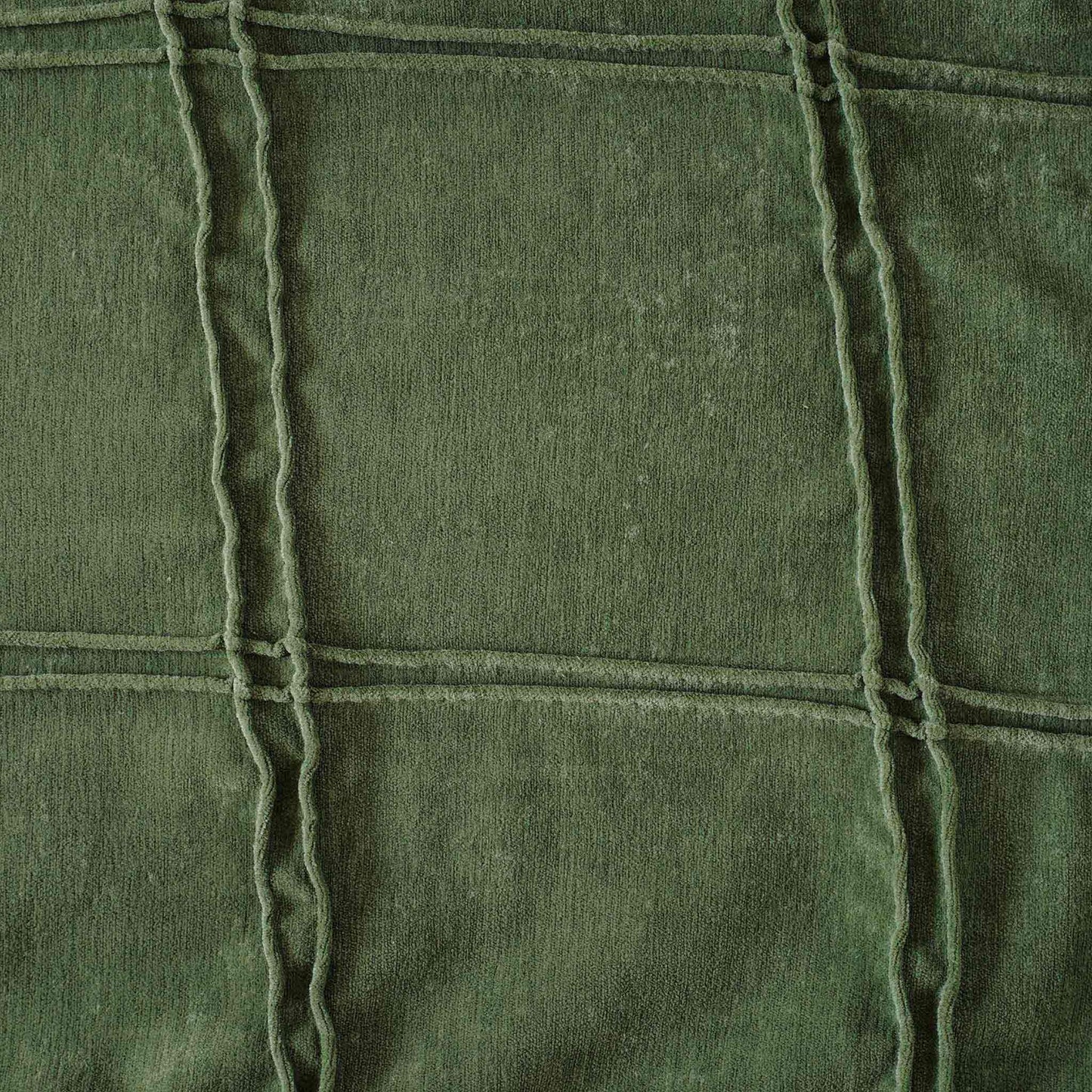 Rectangular sage green velvet cushion cover.