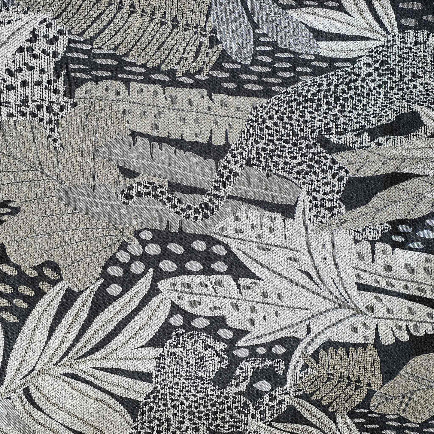 Black and gold jungle animal cushion cover.