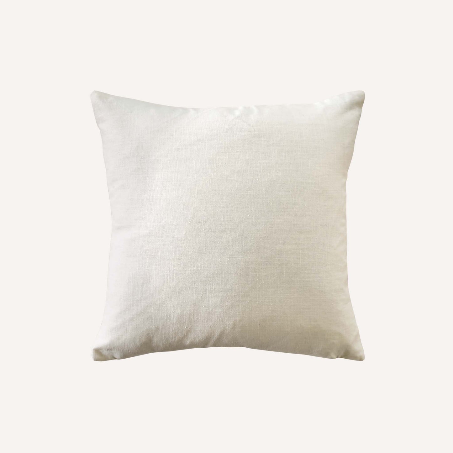 Pure white cotton linen cushion back.