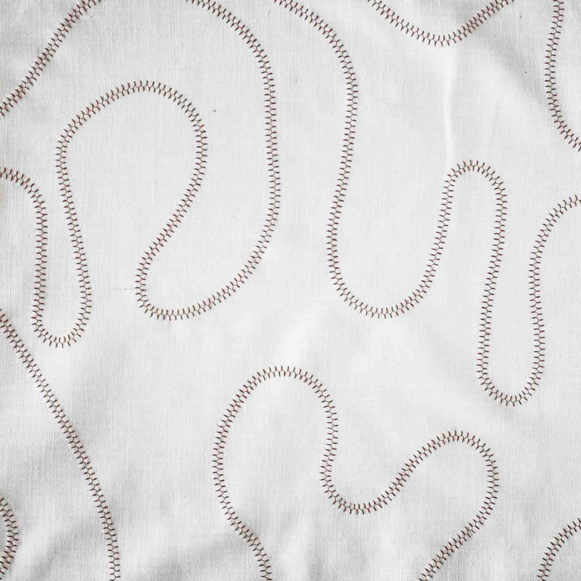 Ball stitch white background decorative cushion.