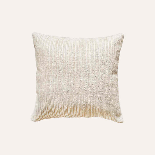 Elegant cream color with striped rope detail decorative cushion cover.