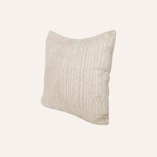 Elegant cream color with striped rope detail decorative cushion cover.