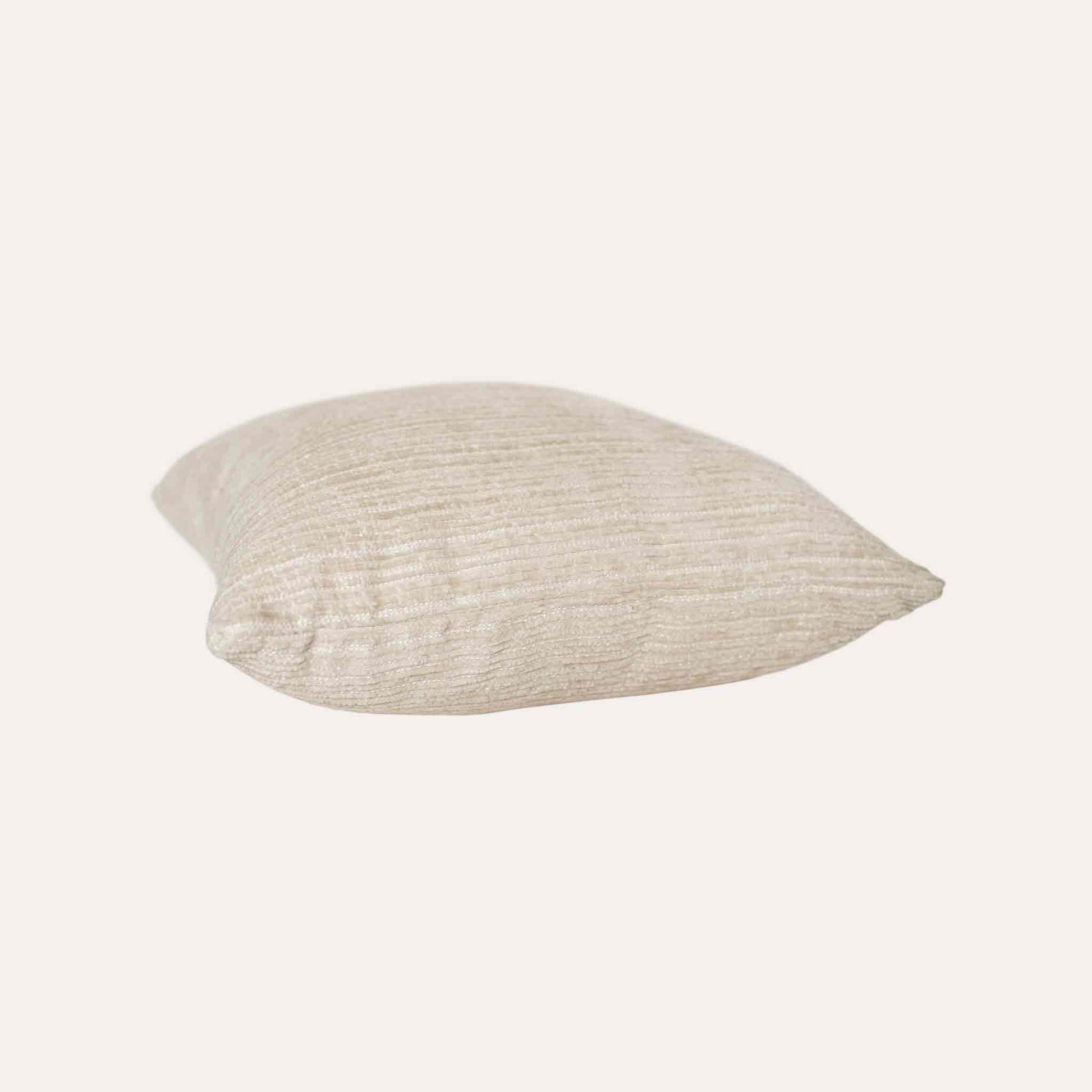Elegant cream color with striped rope detail decorative cushion cover.