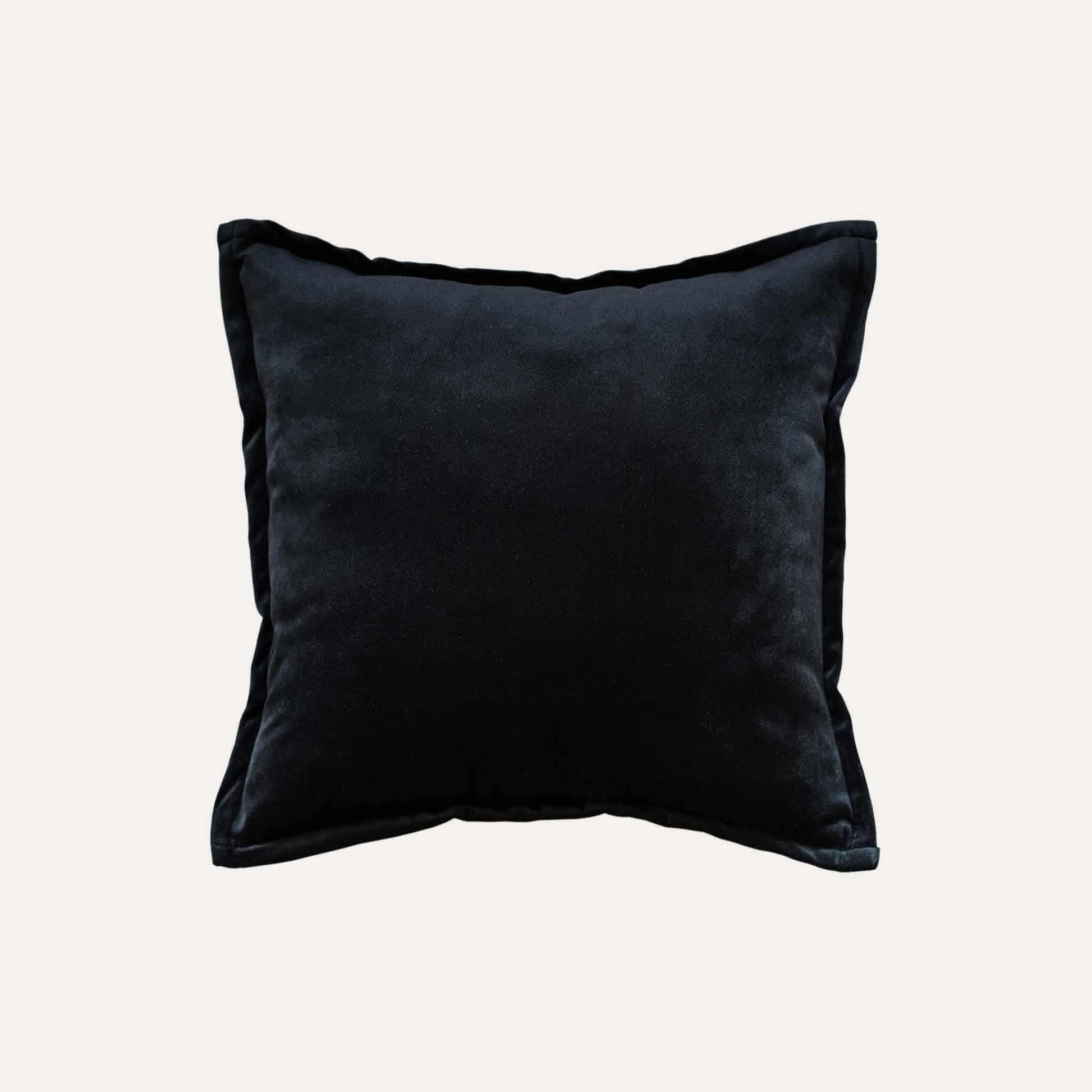 Delicate black and white vine jacquard cushion cover with black back.