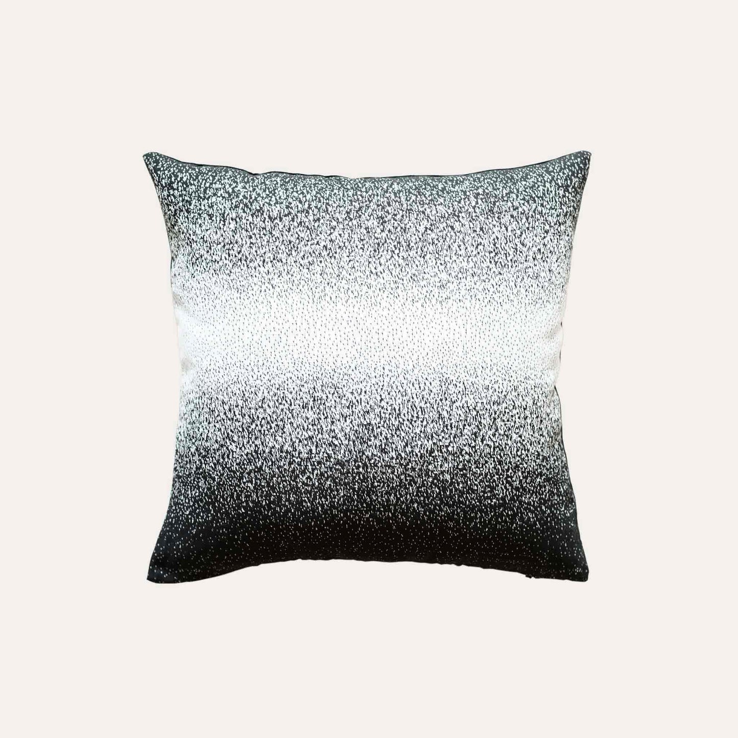 Black and white dots gradient cushion cover.