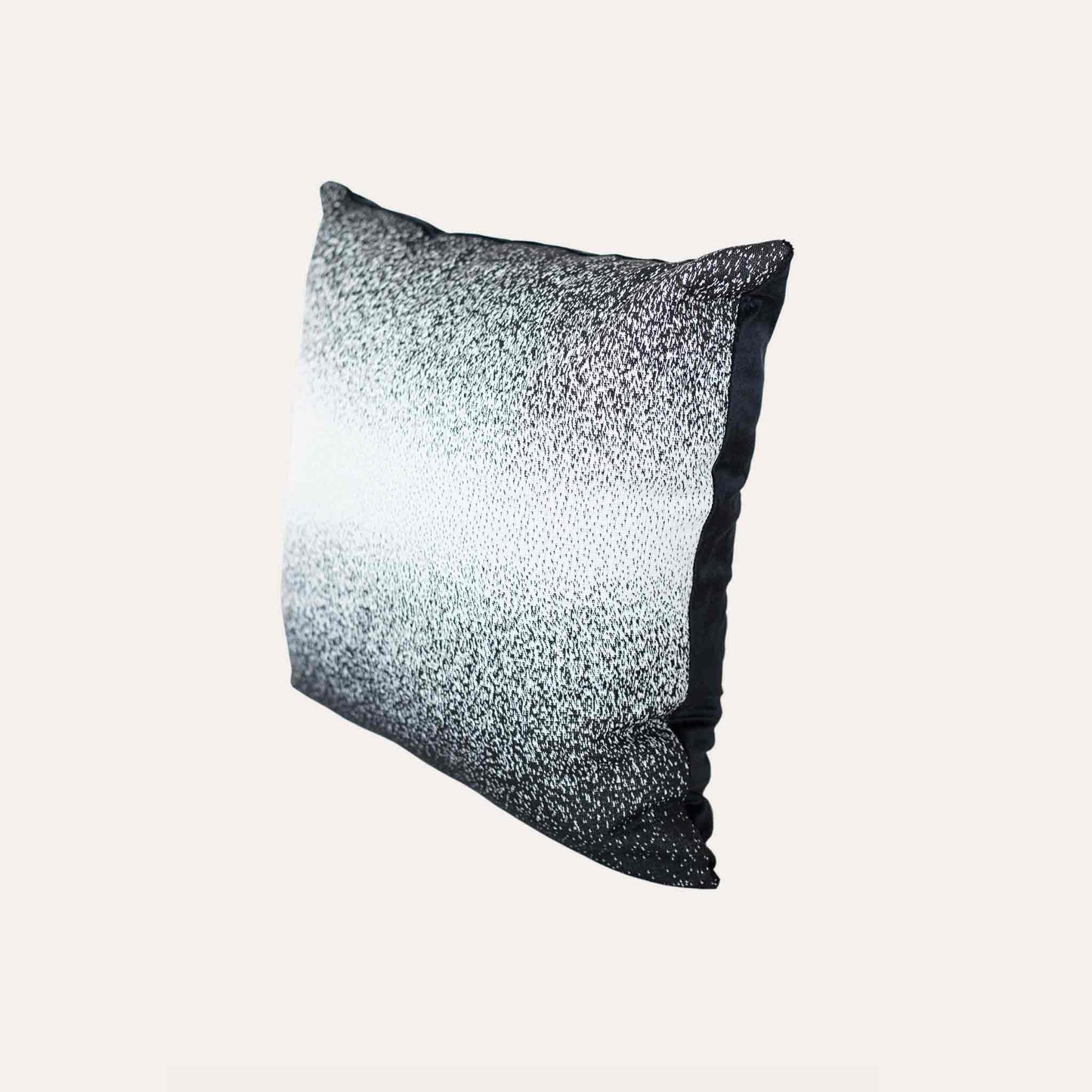 Black and white dots gradient cushion cover.