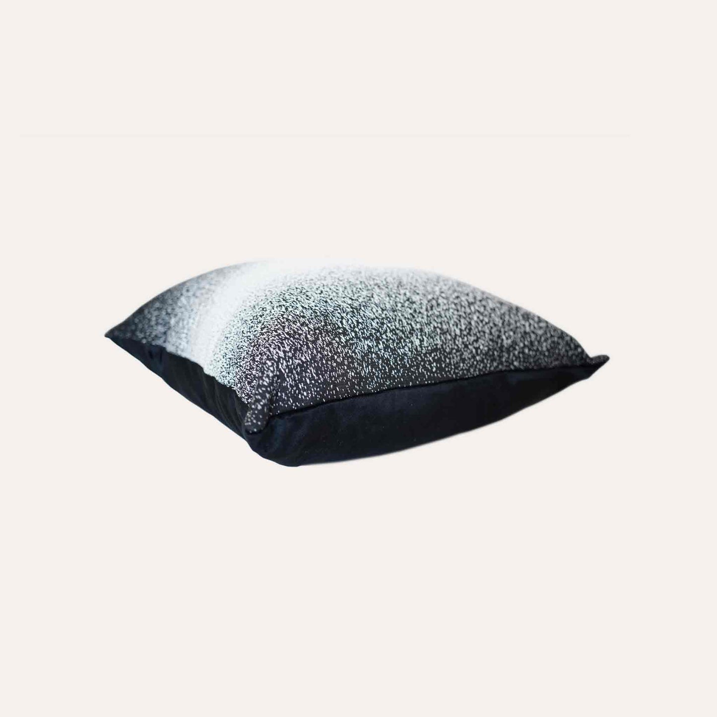 Black and white dots gradient cushion cover.