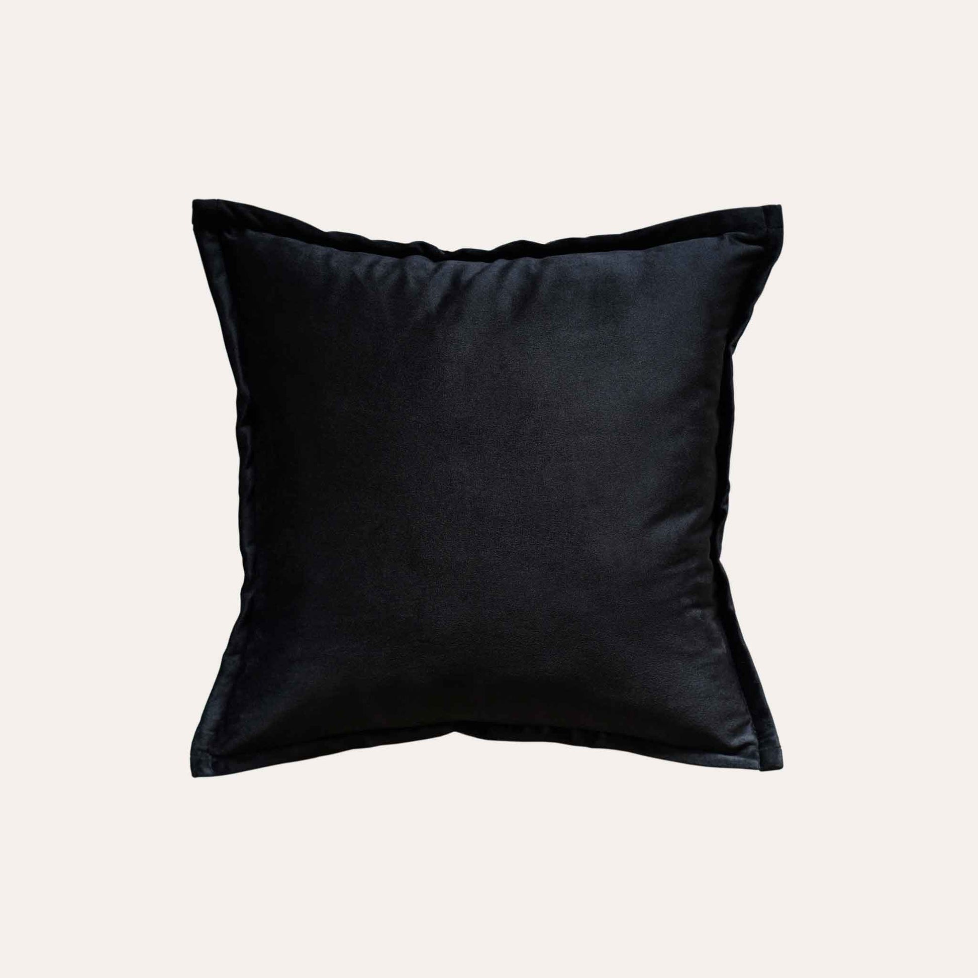 Classic black and white weave textured checkered tweed chenille decor cushion cover with black back.