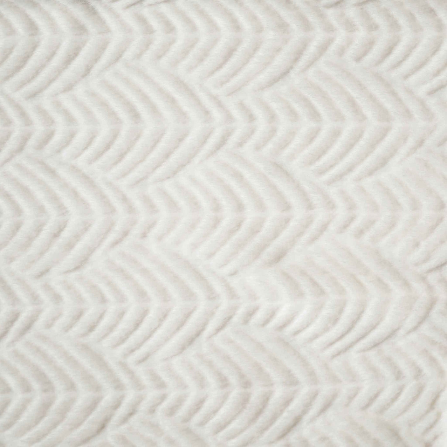 White wave cut faux fur lumbar cushion cover.