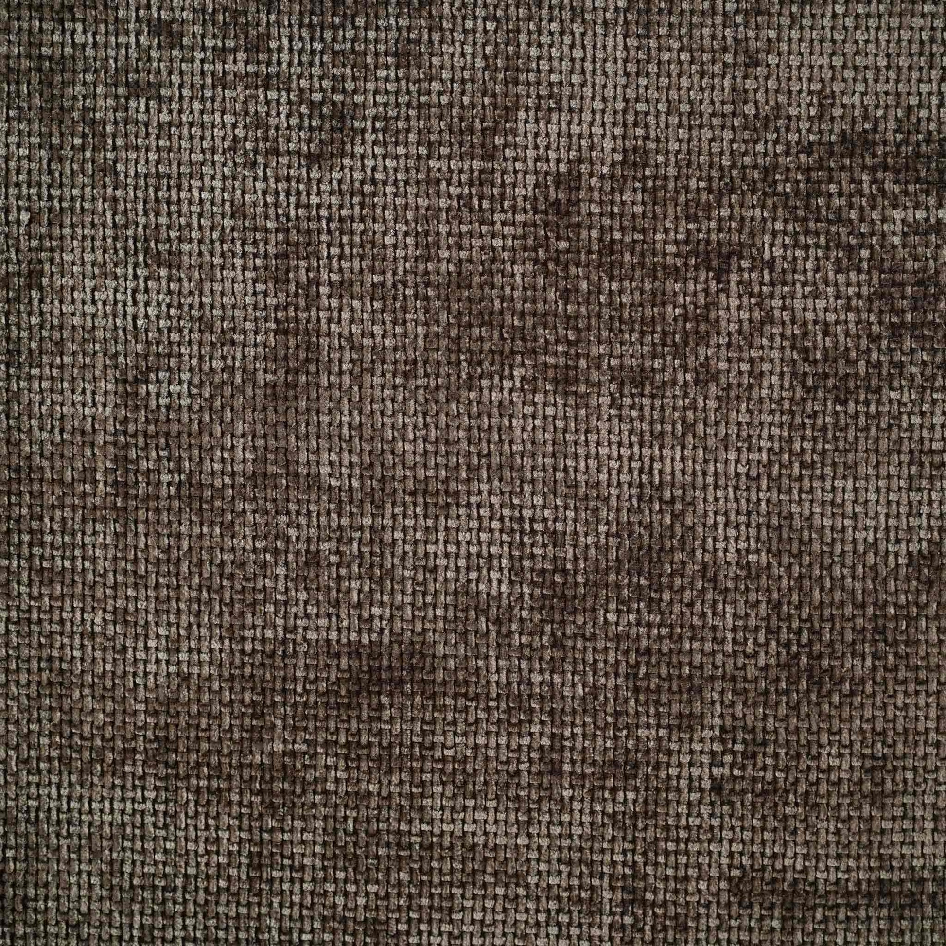 Cushion cover in a rich dark brown hue, expertly made from intricately woven chenille fabric.