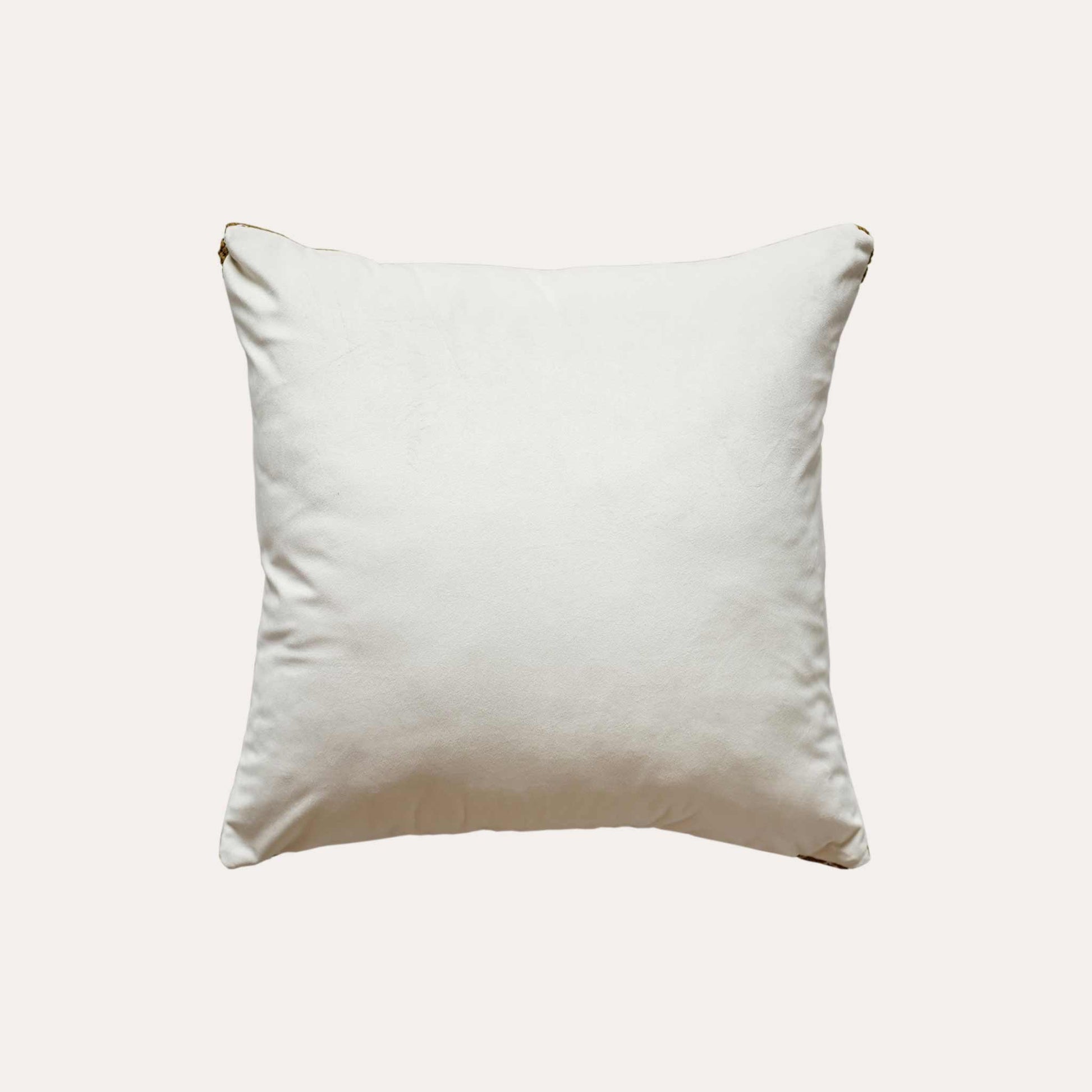Yellow geometric cut velvet jacquard fabric cushion covers with white back.