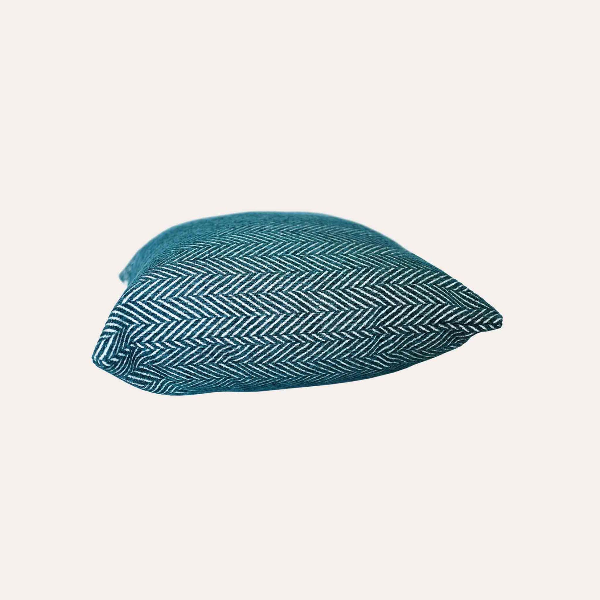 Fashion green and white herringbone chenille cushion cover