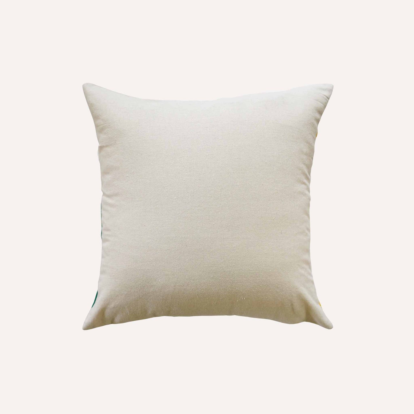 Plain linen coloured cushion back.
