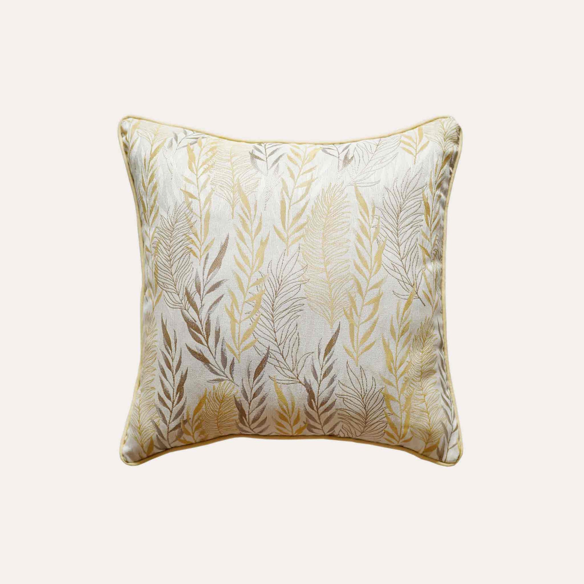 Charming yellow and beige botanical cushion covers.
