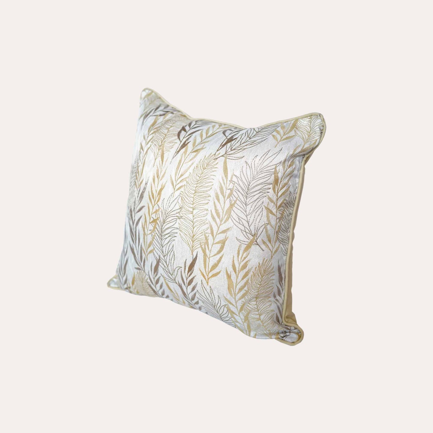 Charming yellow and beige botanical cushion covers.