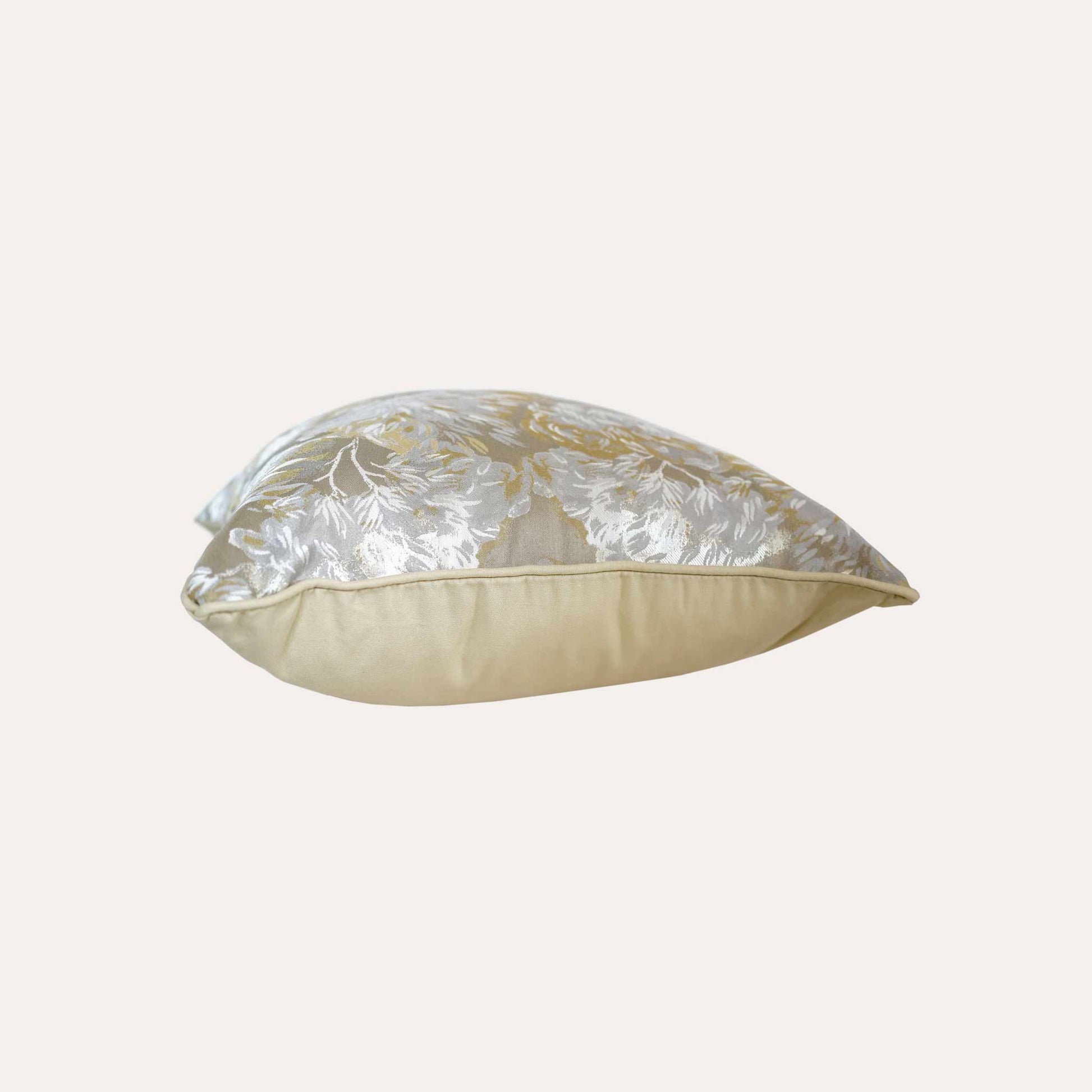 Beautiful beige and yellow floral cushion covers.