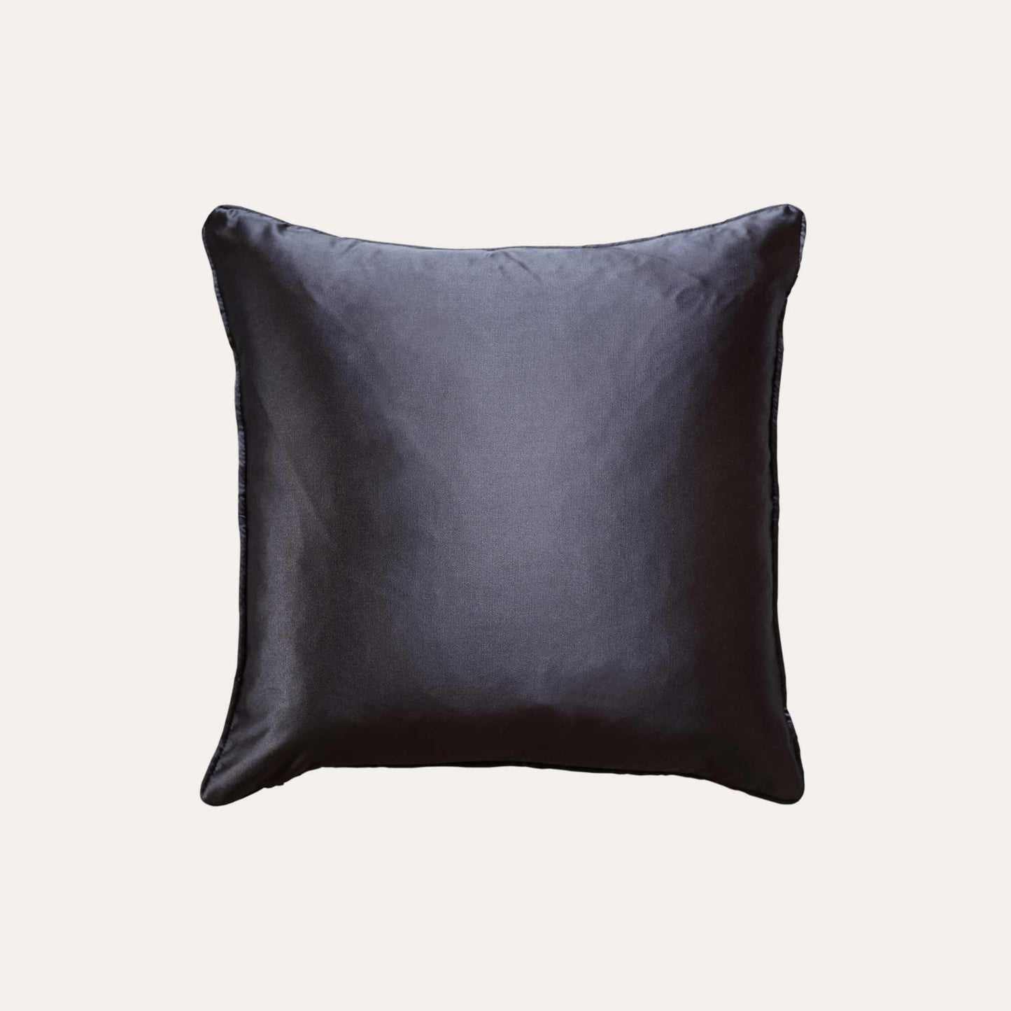 Elegant gray and black cushions featuring stylish geometric designs with black back.
