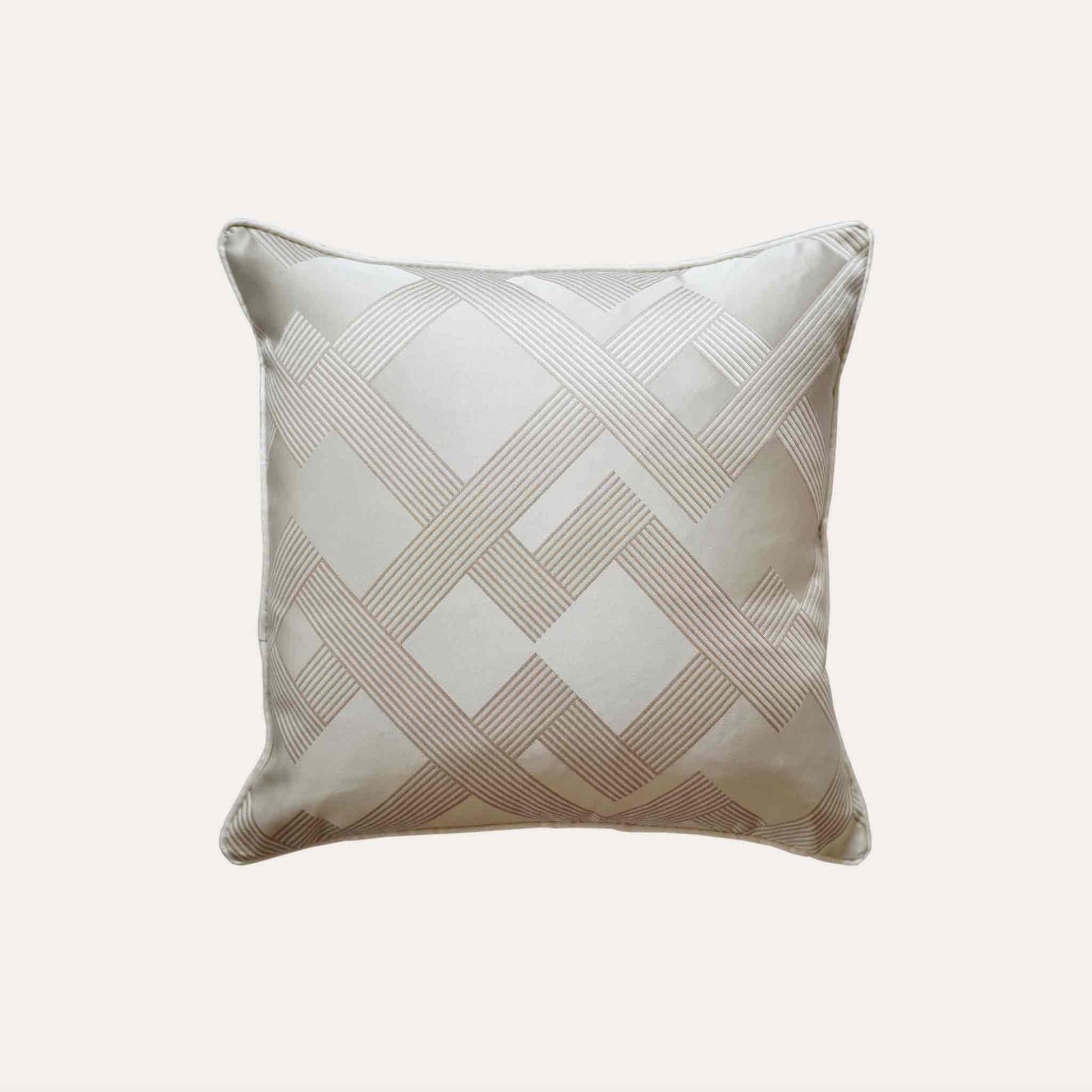 Silver ash cushion cover with a luxury pattern.