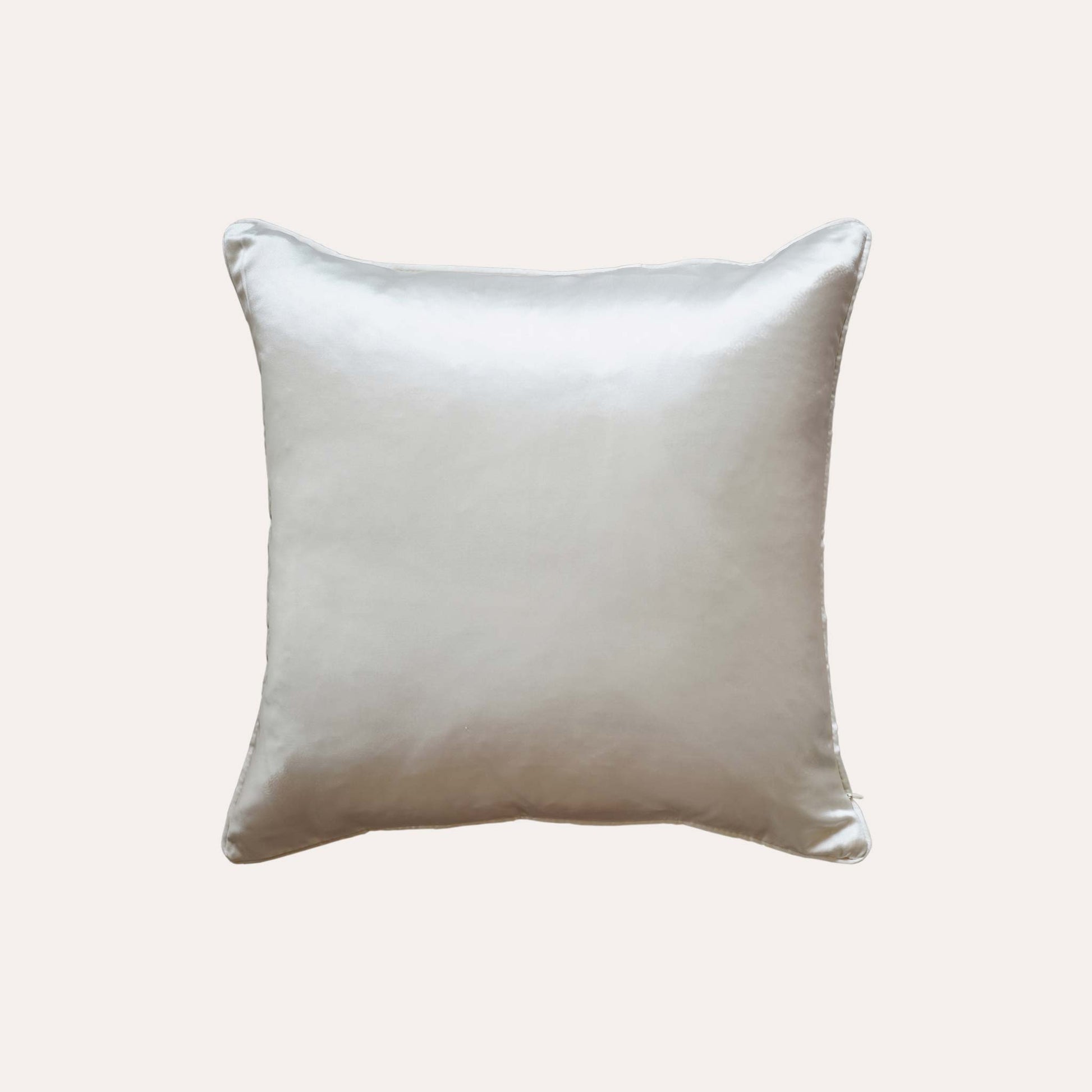 Silver ash cushion cover with a luxury pattern with silver back.