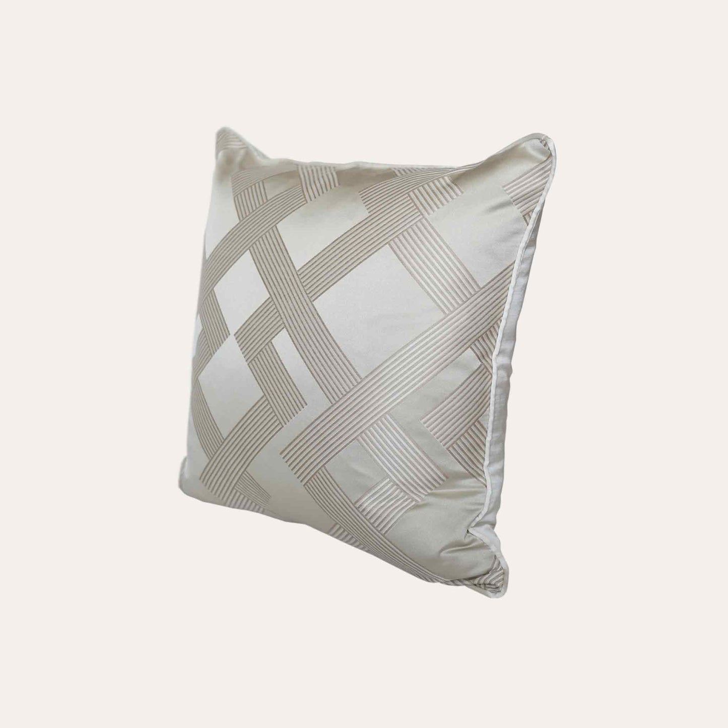 Silver ash cushion cover with a luxury pattern.