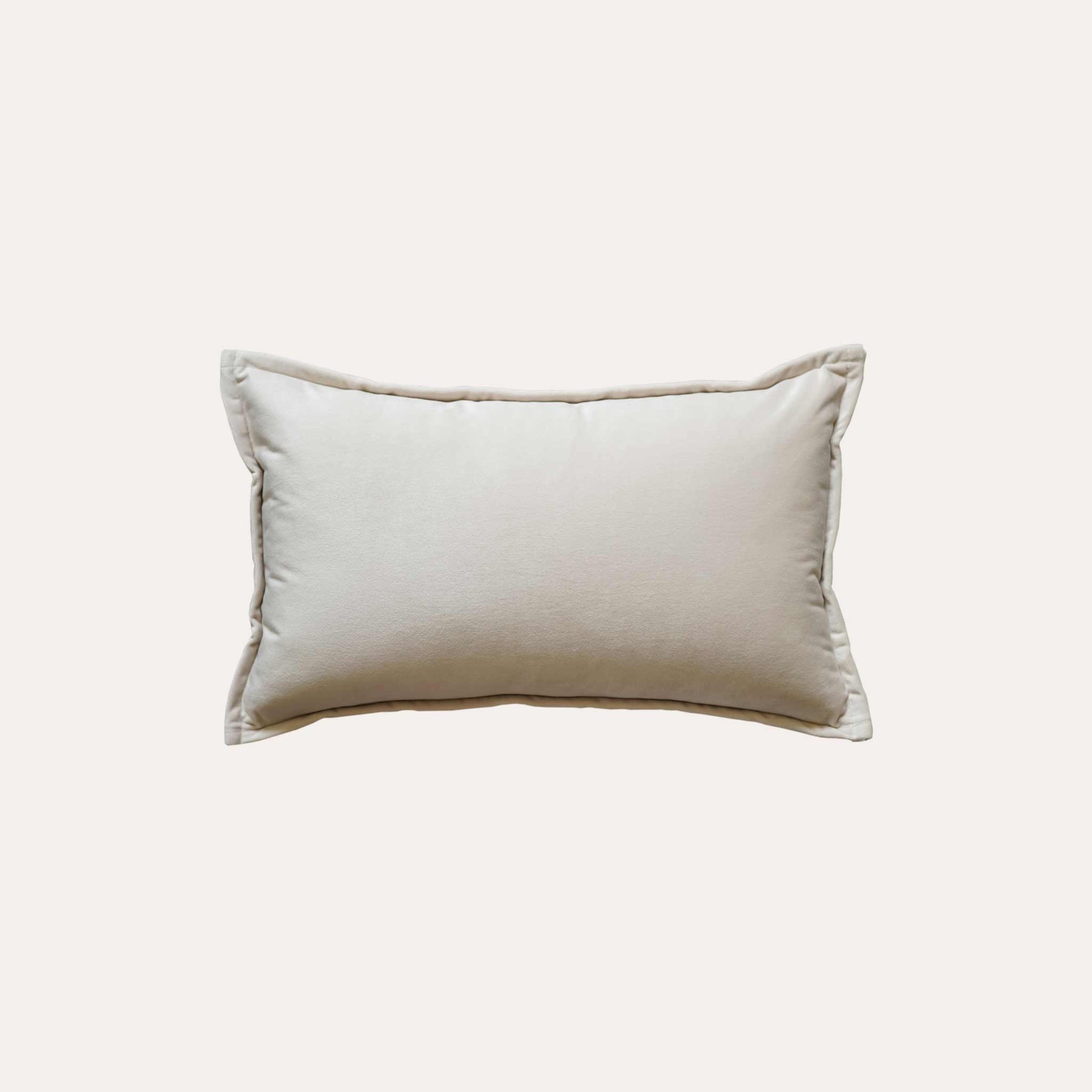 Luxury silver-grey texture geometric pattern lumbar cushion cover with white back.