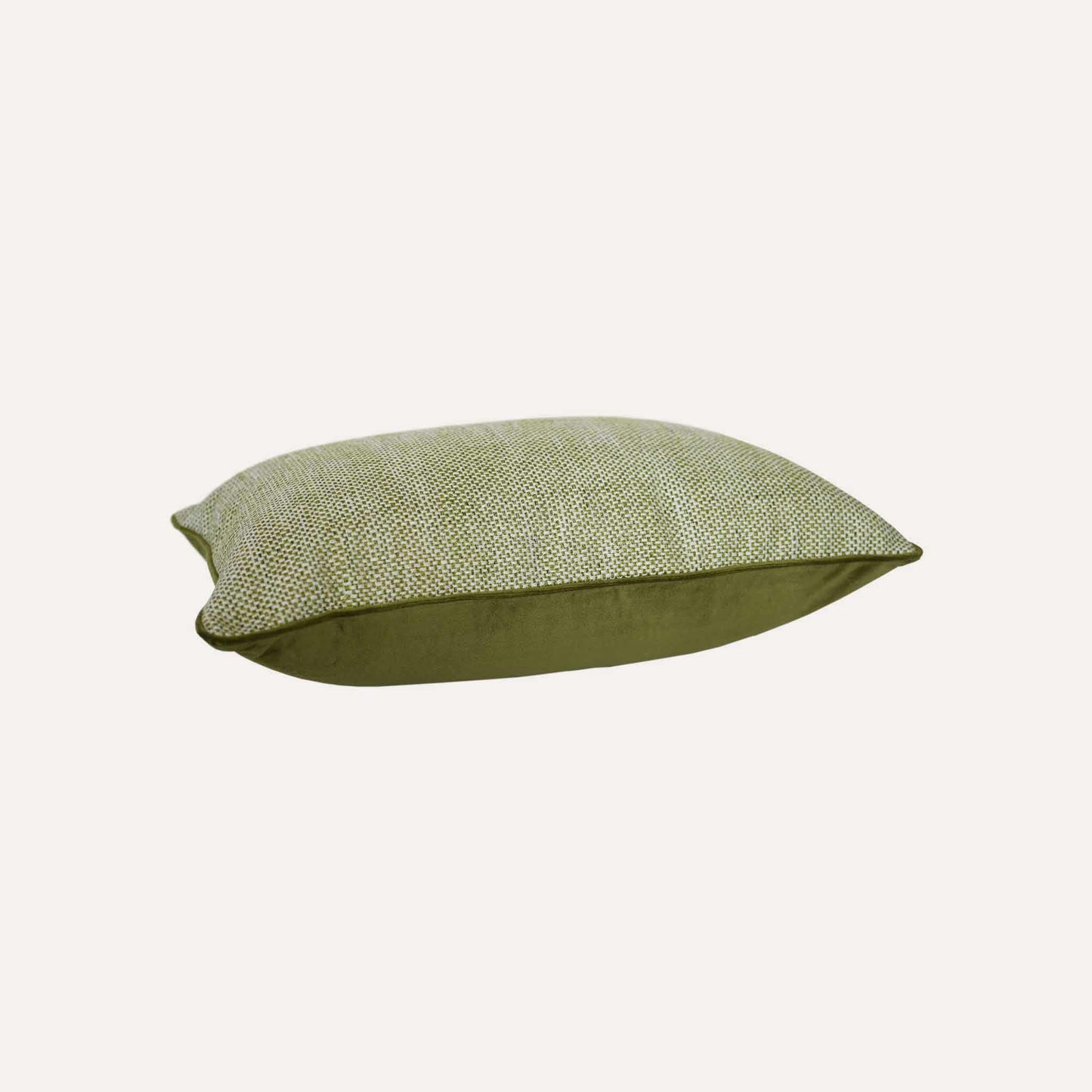Vibrant Light Green Woven Wrap Lumbar Cushion Cover.