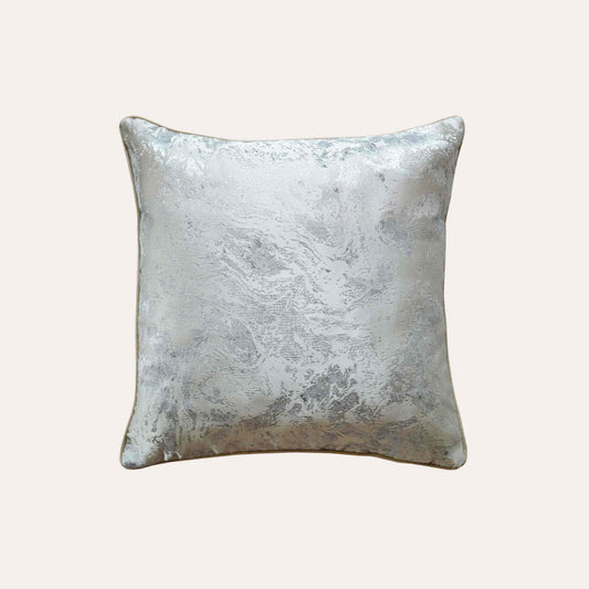 Modern silver marble cushion covers in soft polyester.