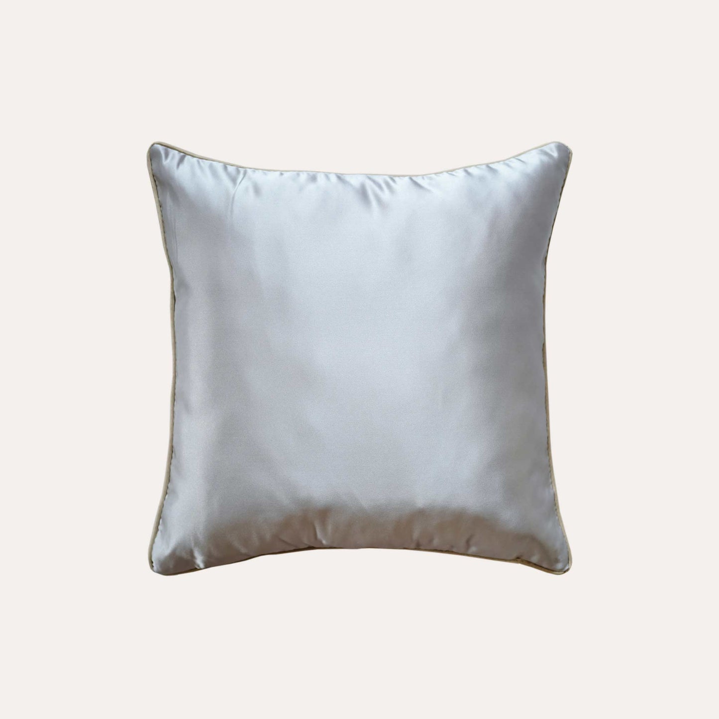 Modern silver marble soft polyester cushion covers with solid silver back .