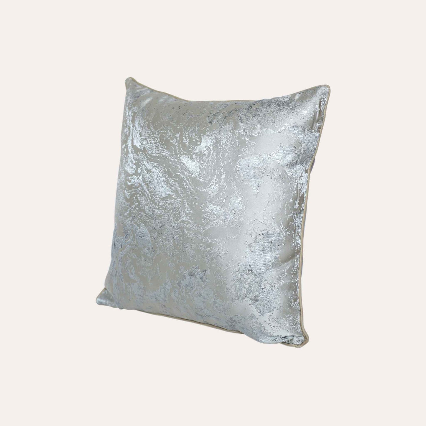 Modern silver marble cushion covers in soft polyester.