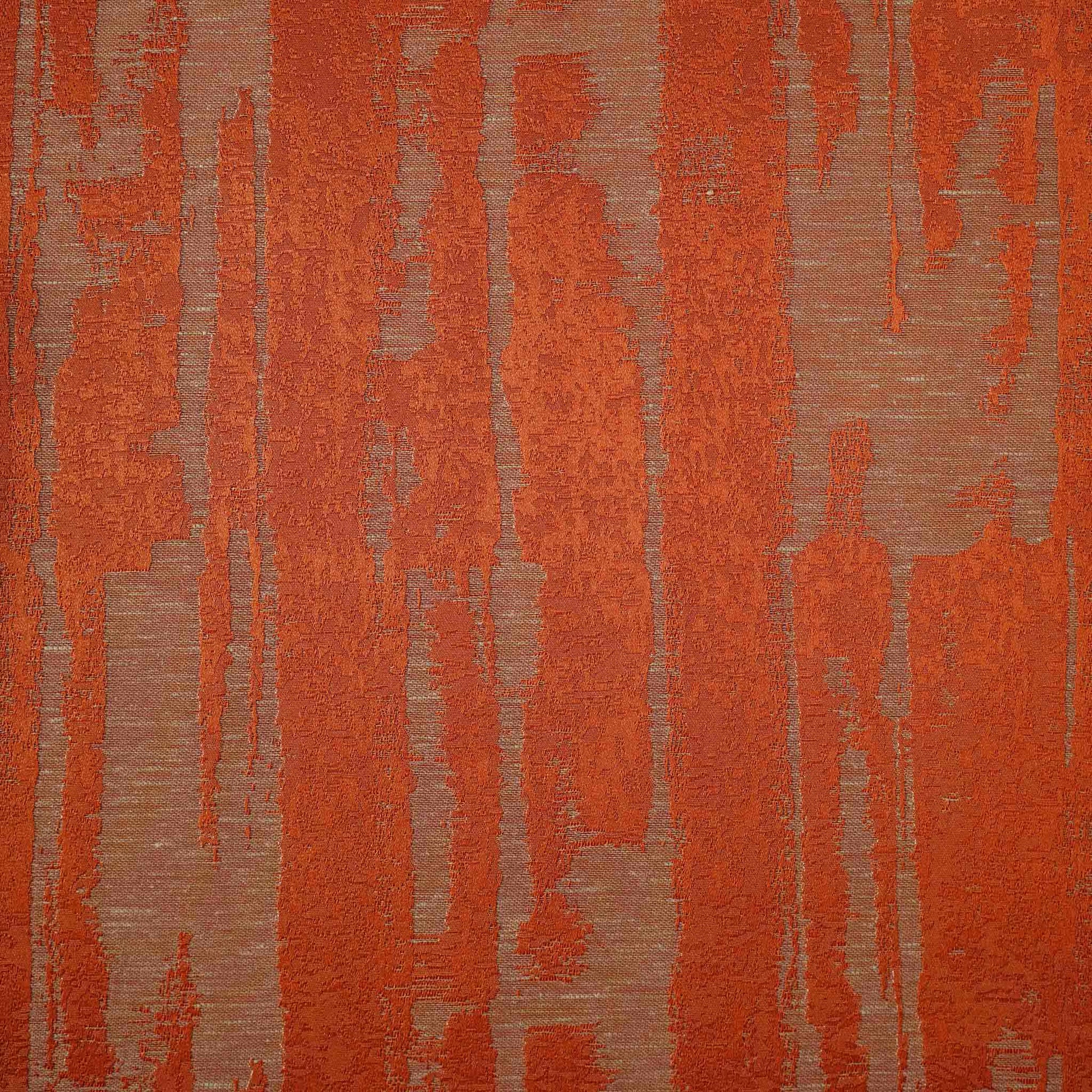 Eye-catching orange and beige abstract pattern polyester decor cushion cover.