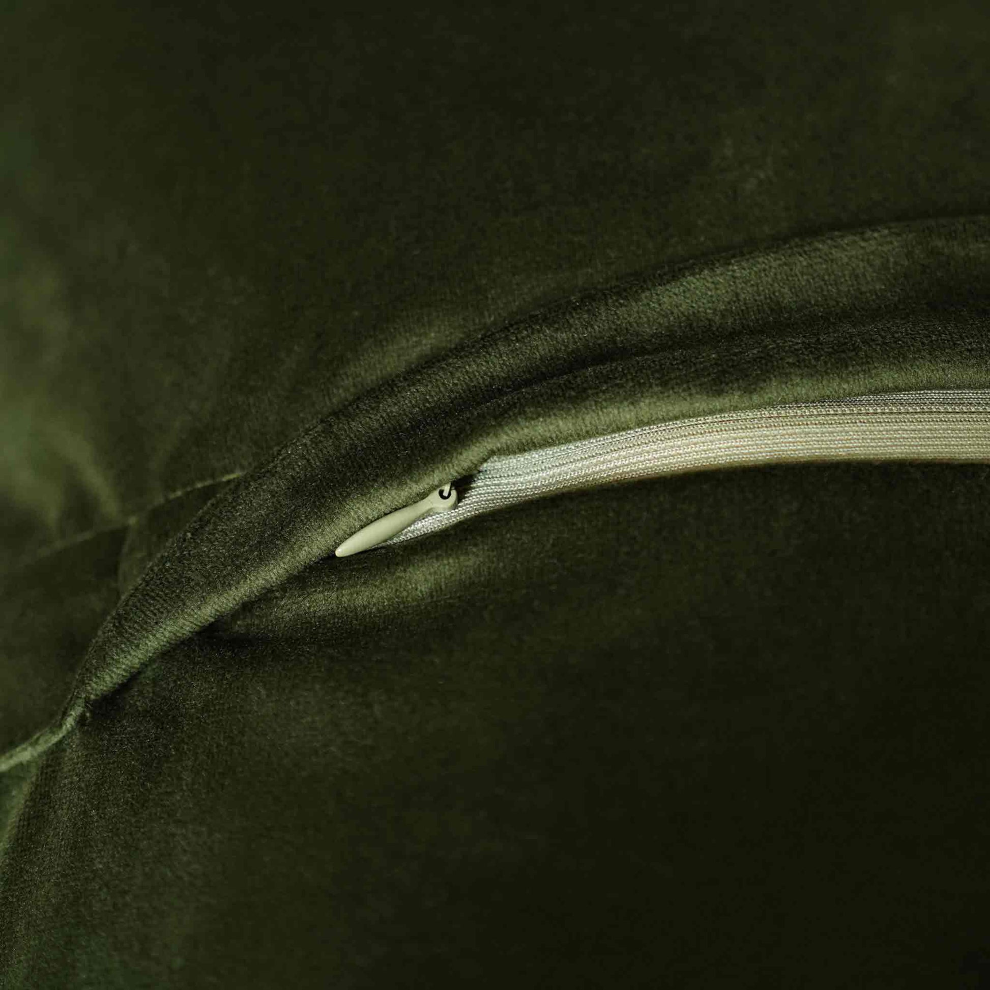 Pine green corduroy soft stripe woven decorative cushion cover with invisible zipper.