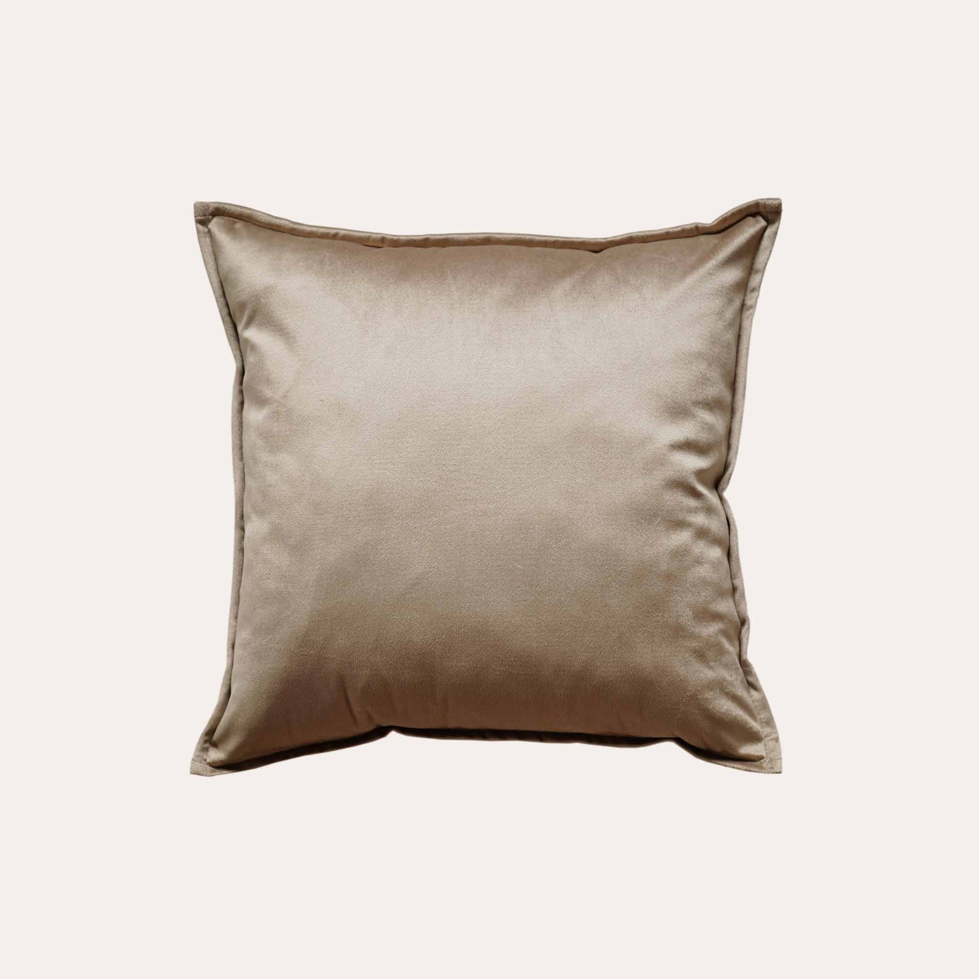 Retro beige-brown geometric cushion covers with brown back.