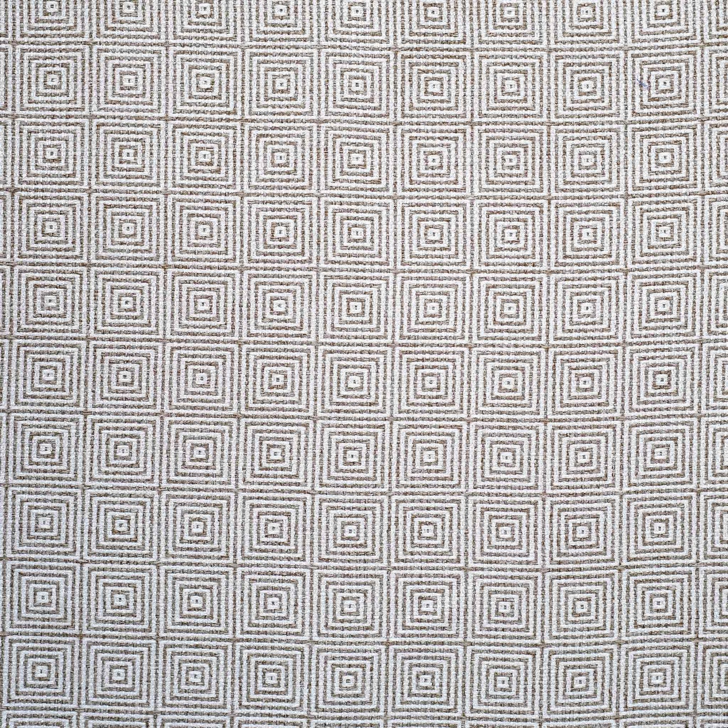 Retro luxury cushion cover with beige-brown geometric design on a neutral background