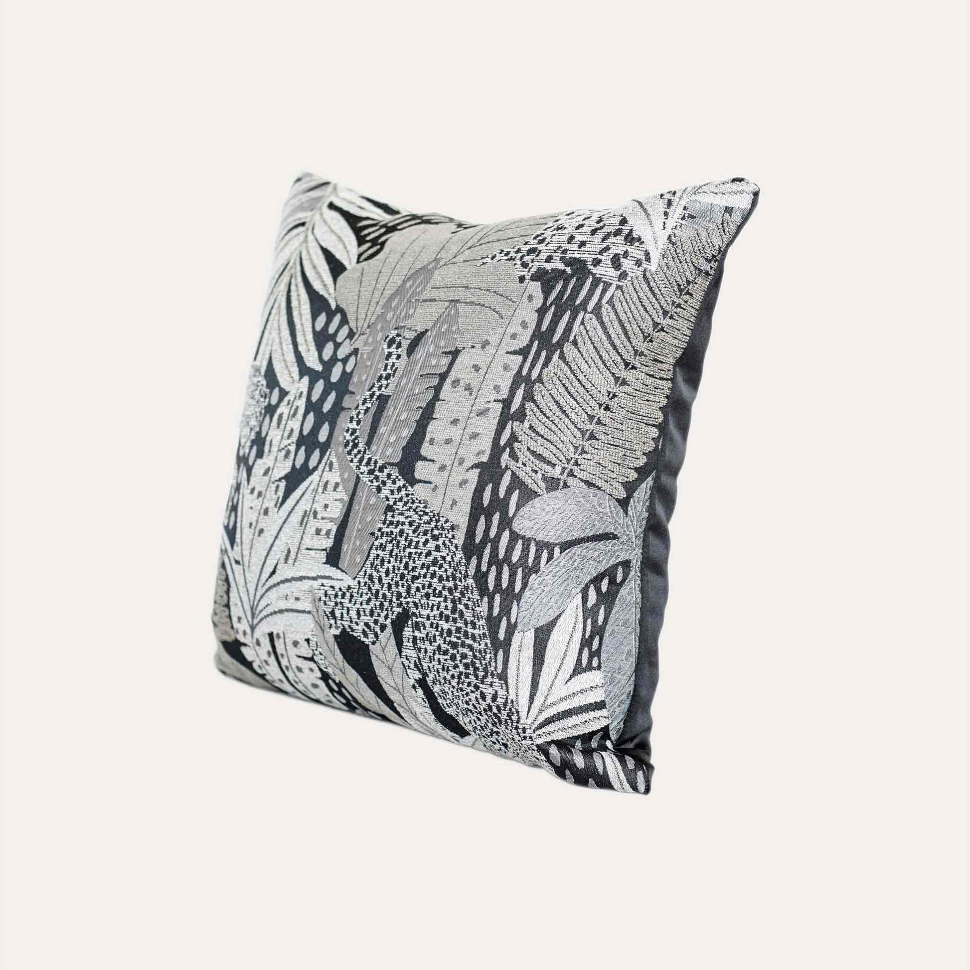 Black and gold jungle animal cushion cover.