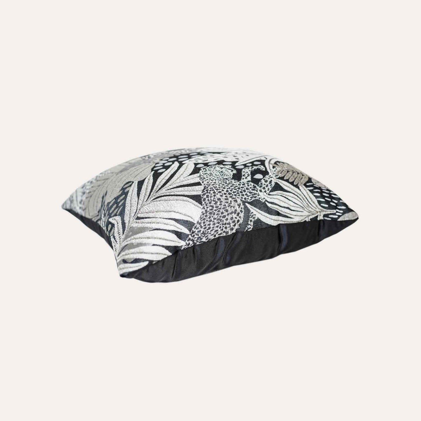 Black and gold jungle animal cushion cover.