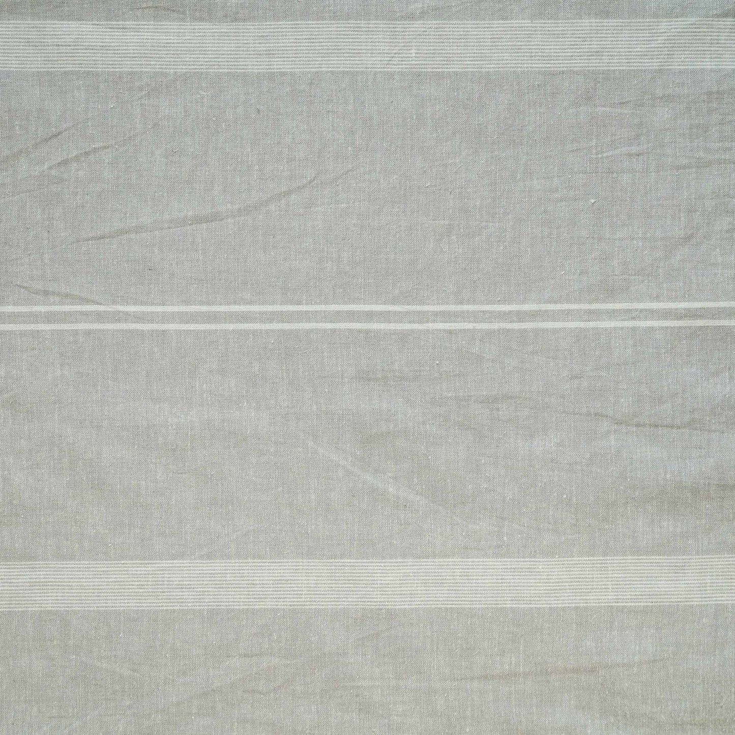 Simple light gray and white striped cotton linen cushion cover.