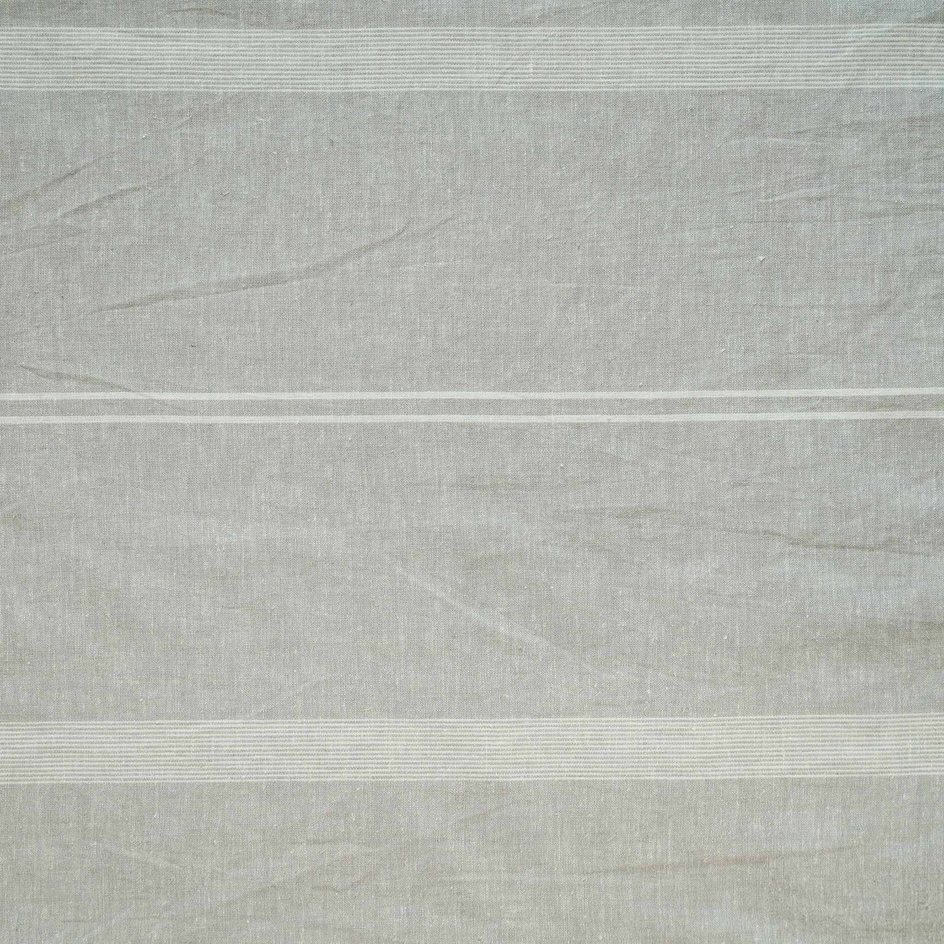 Simple light gray and white striped cotton linen cushion cover.