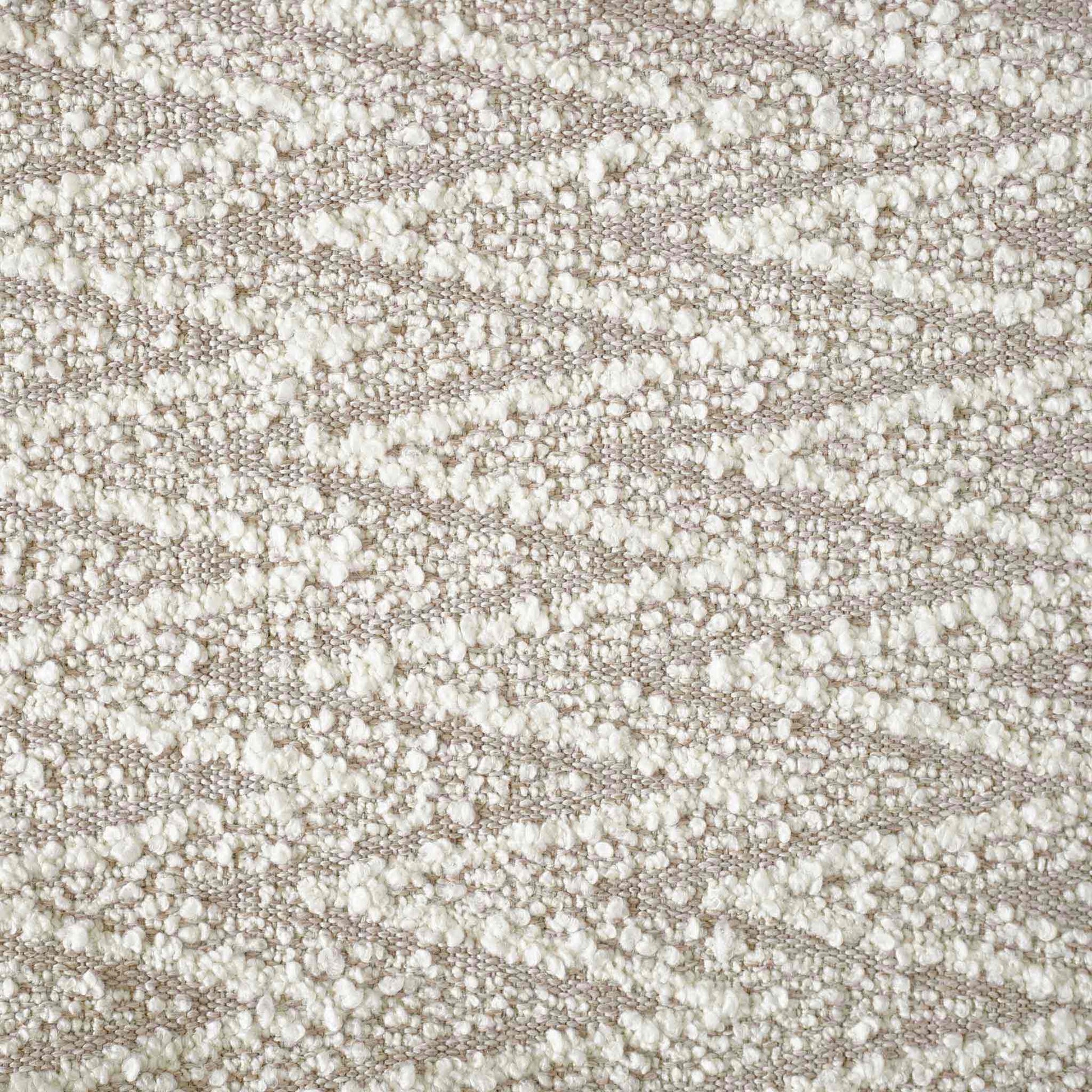 White and beige serrated pattern woolen decorative cushion cover.