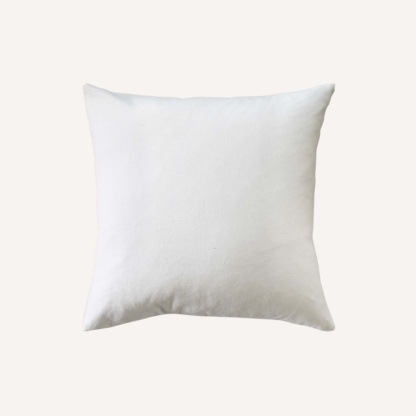 Pure white cotton backing cushion back.