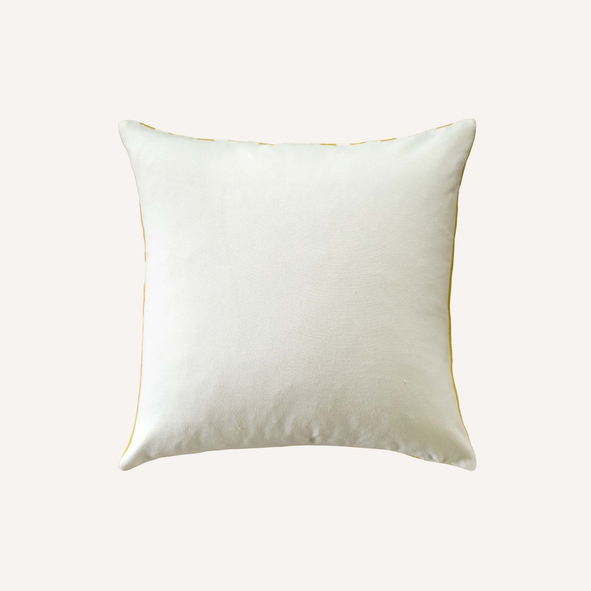 Pure white cotton cushion back.
